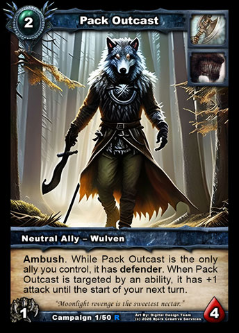 Pack Outcast (Warrior, Wulven Ally - Wulven)