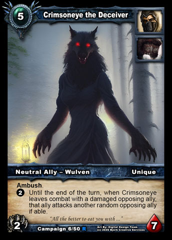 Crimsoneye the Deceiver (Rogue, Wulven Ally - Wulven)