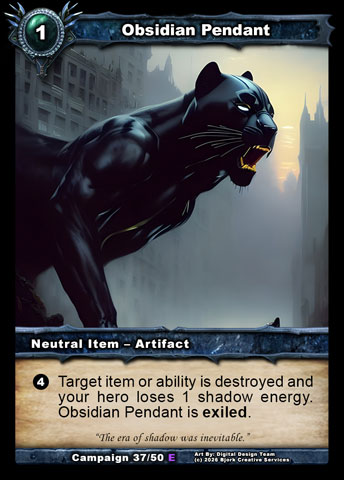 Obsidian Pendant (Neutral Item - Artifact)