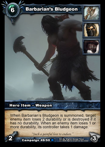 Barbarian's Bludgeon (Warrior, Rogue, Wulven Item - Weapon)