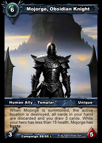 Mojorge, Obsidian Knight (Human Ally - Templar)
