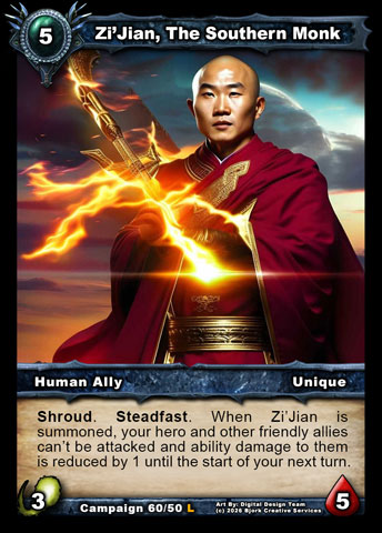 Zi'Jian, The Southern Monk (Human Ally)