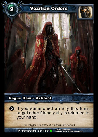Vozitian Orders (Rogue Item - Artifact)