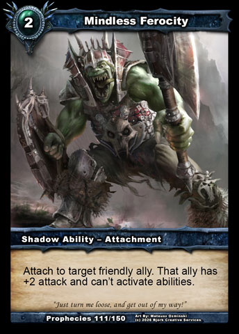 Mindless Ferocity (Shadow Ability - Attachment)