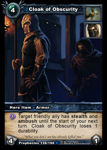 Cloak of Obscurity (Hunter, Rogue Item - Armor)
