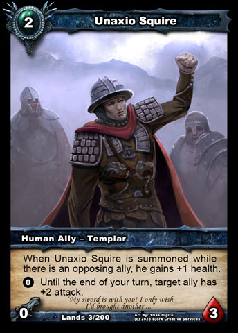 Unaxio Squire (Human Ally - Templar)