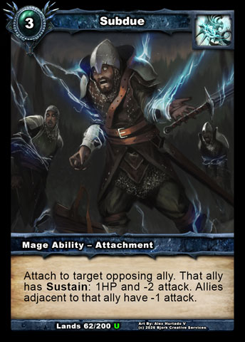 Subdue (Mage Ability - Attachment)