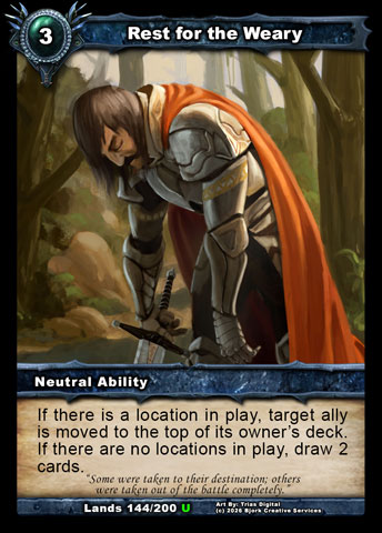 Rest for the Weary (Neutral Ability)