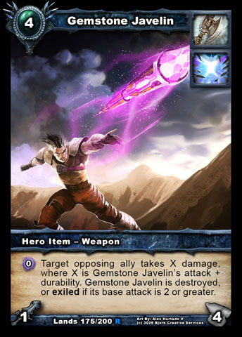 Gemstone Javelin (Warrior, Elemental Item - Weapon)