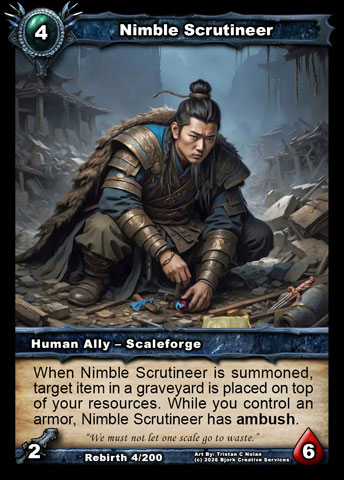 Nimble Scrutineer (Human Ally - Scaleforge)