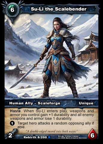 Su-Li the Scalebender (Human Ally - Scaleforge)