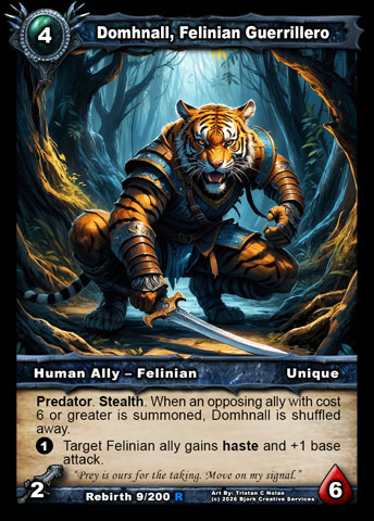 Domhnall, Felinian Guerrillero (Human Ally - Felinian)