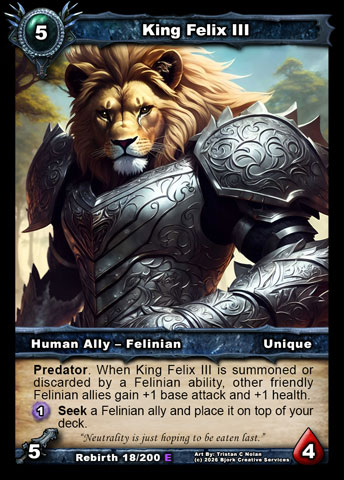 King Felix III (Human Ally - Felinian)