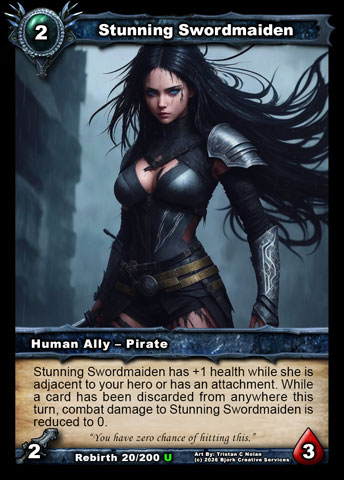 Stunning Swordmaiden (Human Ally - Pirate)