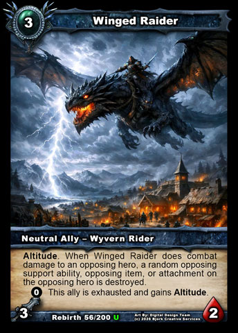Winged Raider (Neutral Ally - Wyvern Rider)