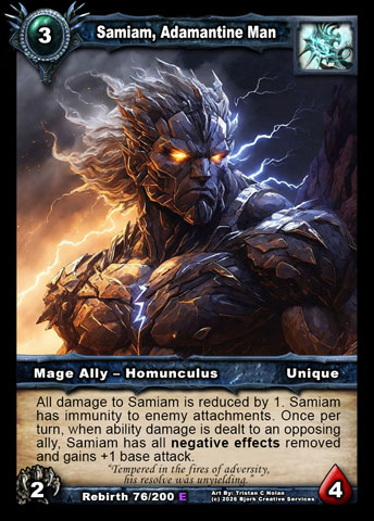 Samiam, Adamantine Man (Mage Ally - Homunculus)
