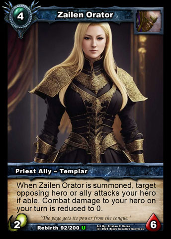 Zailen Orator (Priest Ally - Templar)