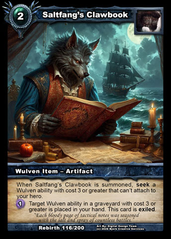 Saltfang's Clawbook (Wulven Item - Artifact)