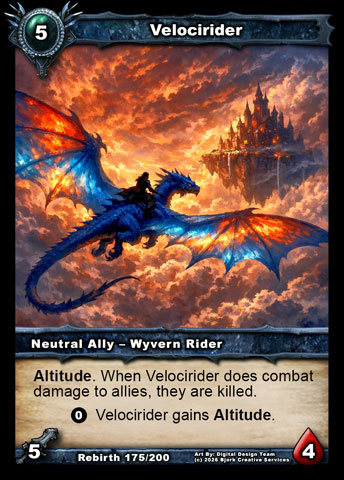 Velocirider (Neutral Ally - Wyvern Rider)