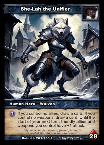 She-Lah the Unifier (Human Wulven Hero)