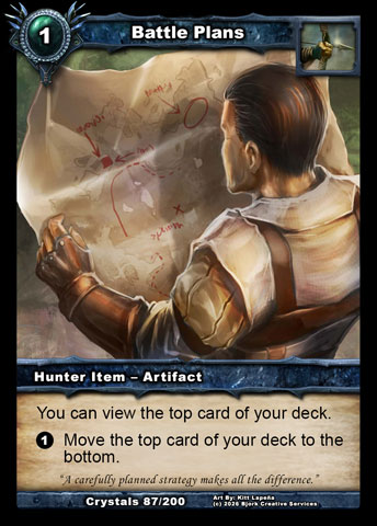 Battle Plans (Hunter Item - Artifact)