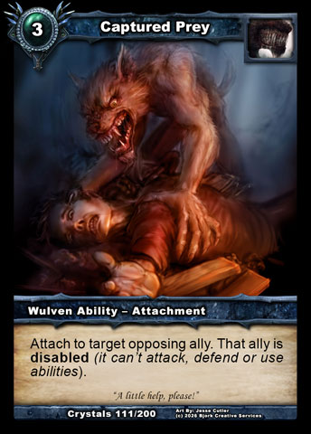 Captured Prey (Wulven Ability - Attachment)
