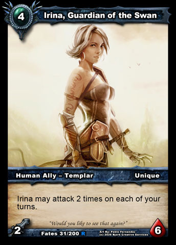 Irina, Guardian of the Swan (Human Ally - Templar)