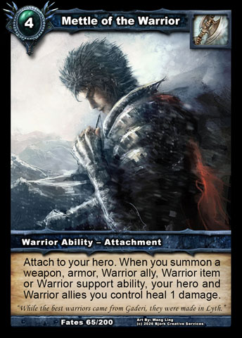 Mettle of the Warrior (Warrior Ability - Attachment)