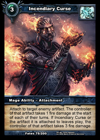 Incendiary Curse (Mage Ability - Attachment)