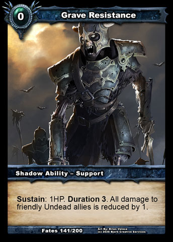 Grave Resistance (Shadow Ability - Support)